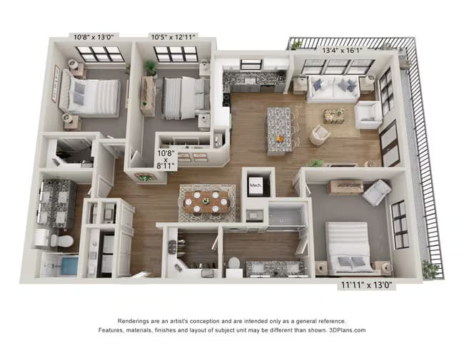 Unit 3416 3416 floor plan