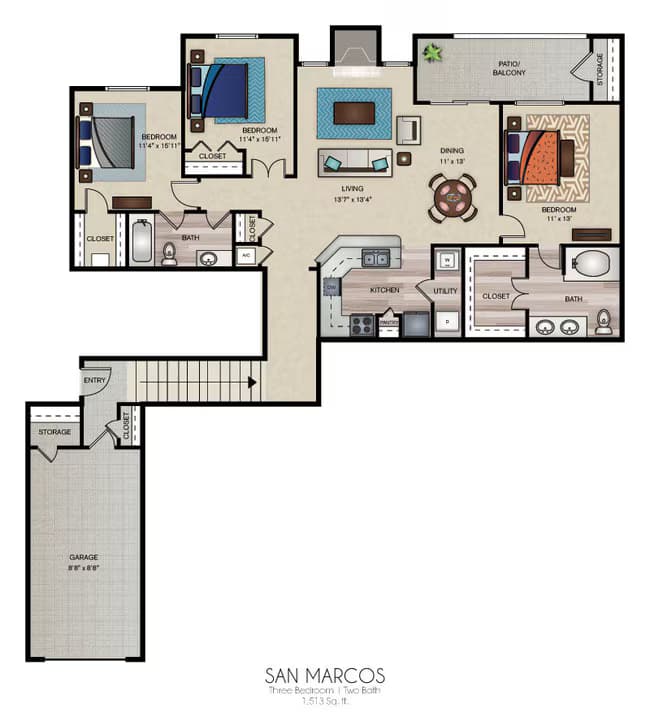 San Marcos 1228 floor plan