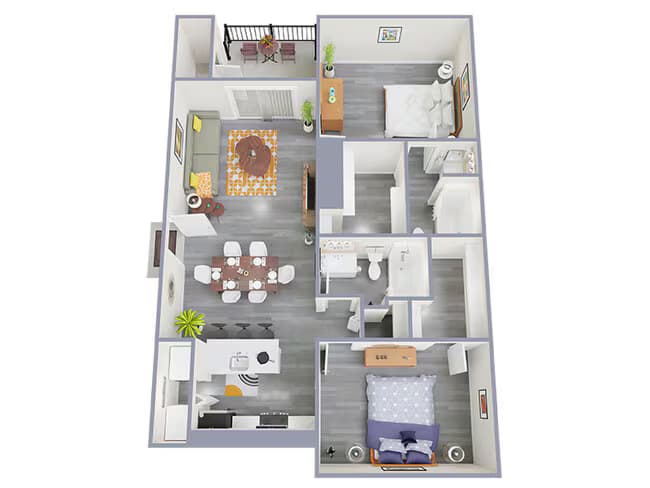 2x2-985 7363 floor plan