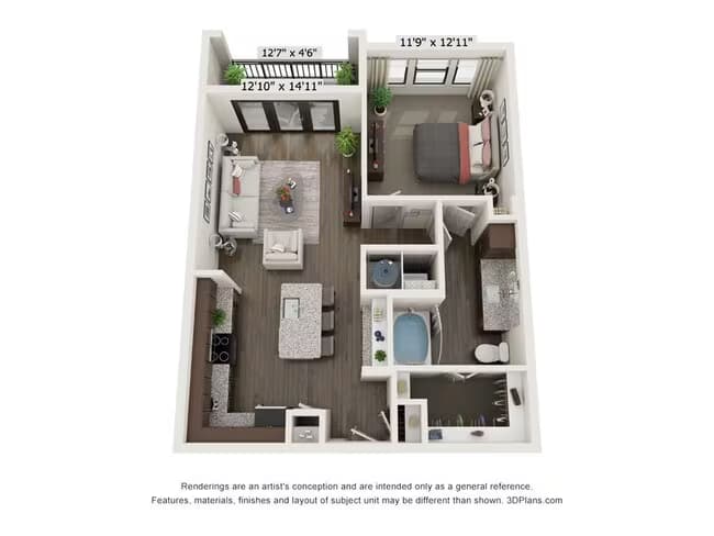 Unit 4304 1326 floor plan