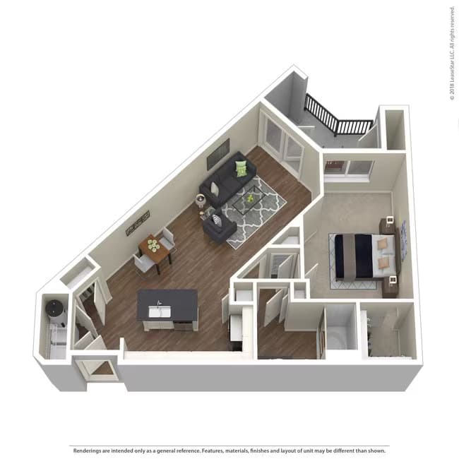 1 Bed • 1 Bath 6105 floor plan