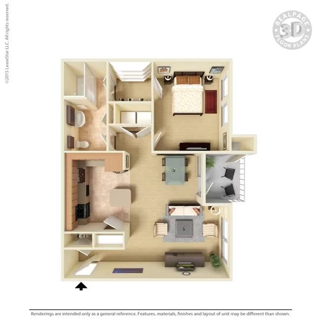 1 Bed • 1 Bath 207 floor plan