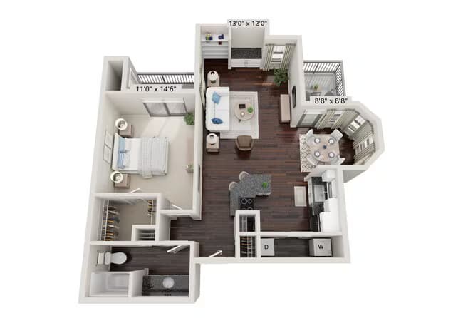 Unit 1917 1917 floor plan