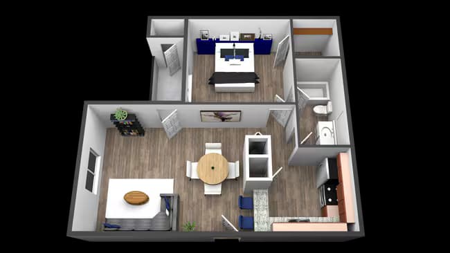 1 Bed • 1 Bath 412 floor plan