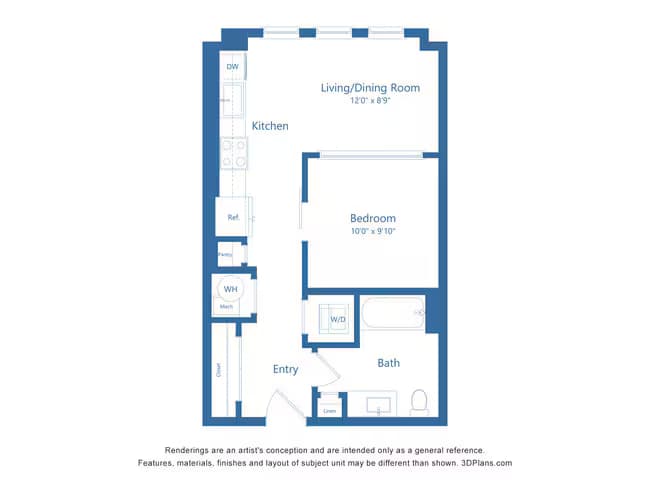 A0.2 | 1 Bed | 1 Bath | MIHDB 1230 floor plan