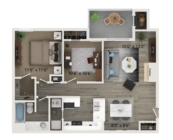 B1 2-206-1 floor plan