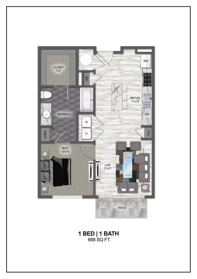 Unit 1334 1334 floor plan