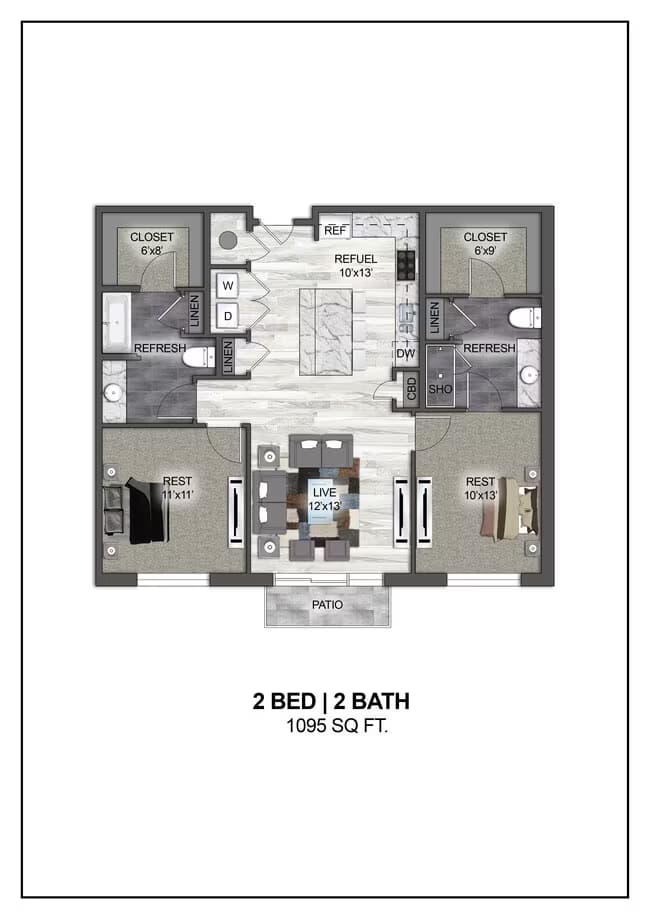 Unit 1319 1319 floor plan