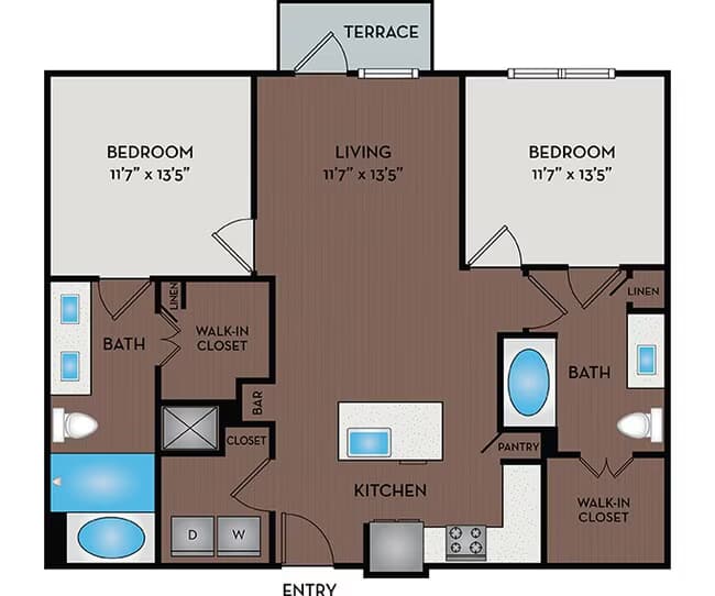 22F1A & 22F1B 3005-A floor plan