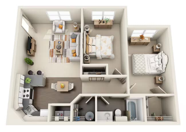 B2 Renovated 3626 floor plan