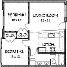 2 Bedroom 131 floor plan