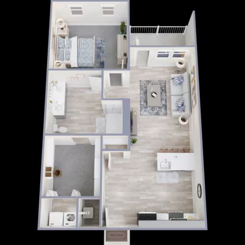1 Bed • 1 Bath 1314 floor plan