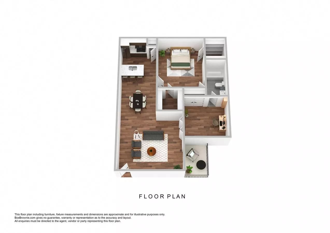 2 Beds • 1 Bath 2114 floor plan