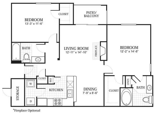 Unit 1521 214 floor plan