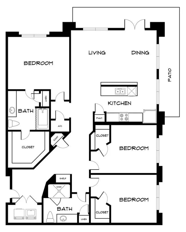 C1 433 floor plan