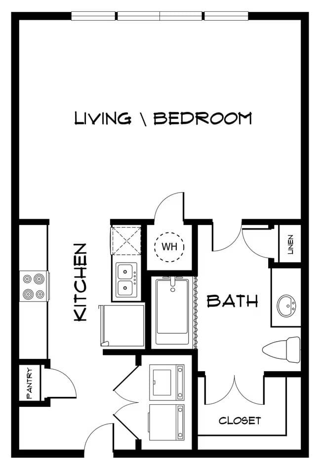 Studio • 1 Bath 460 floor plan