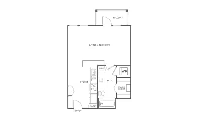 Studio • 1 Bath 2329 floor plan