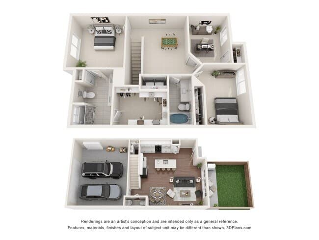 B3 - 2BR w/ Den 3441TD floor plan