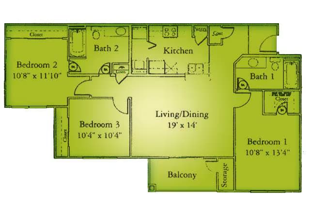 C3 3x2 311 floor plan