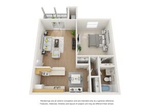 1 Bed • 1 Bath 1006 floor plan