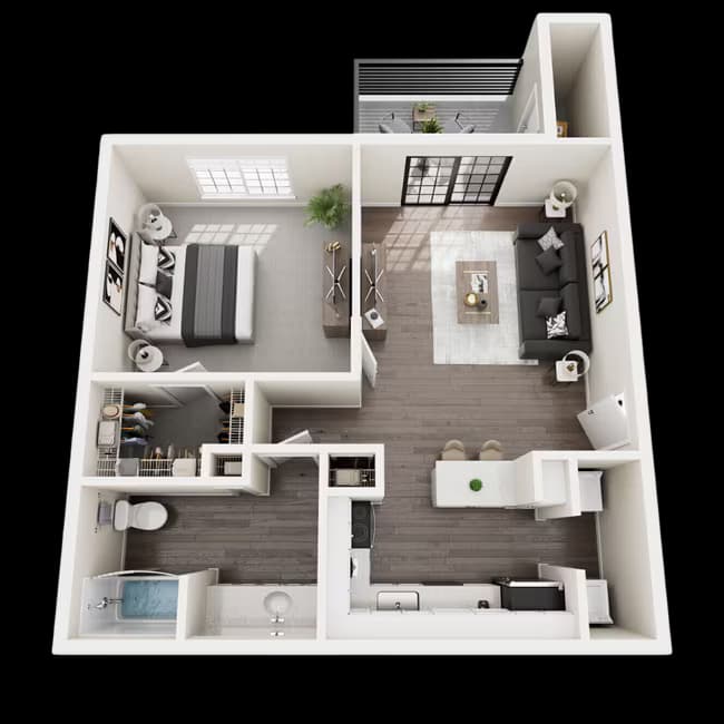 One Bedroom, One Bath - Renovated 3223 floor plan