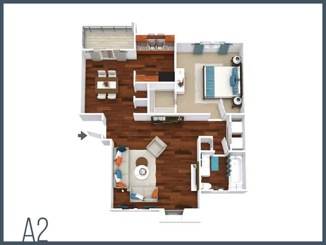 1 Bed • 1 Bath 3207 floor plan