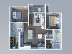 2 Bed 2 Bath 146 floor plan
