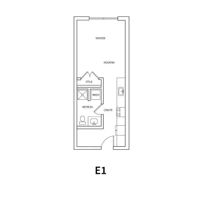 Studio • 1 Bath 404 floor plan
