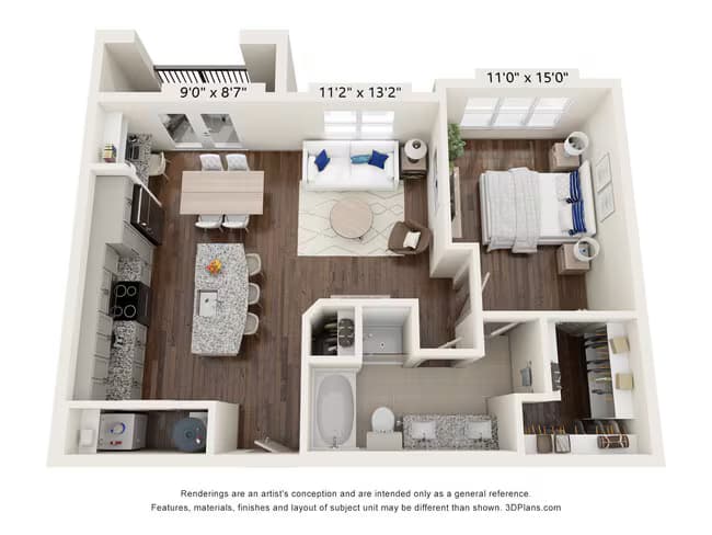 Unit 3314 2208 floor plan