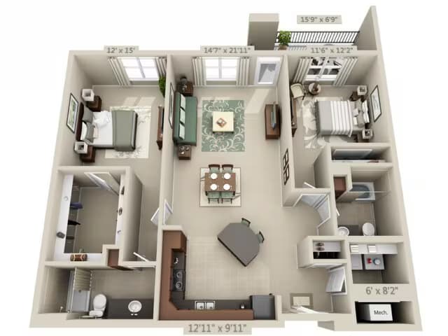 Unit 136 336 floor plan