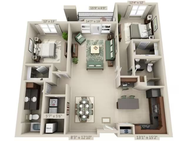 Unit 317 227 floor plan