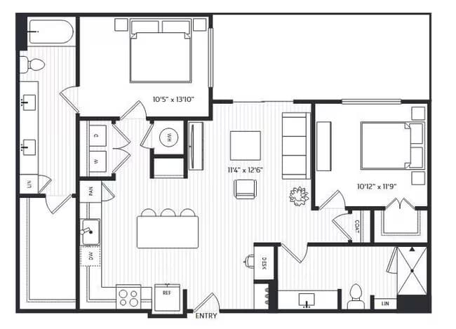 Unit 1229 1114 floor plan