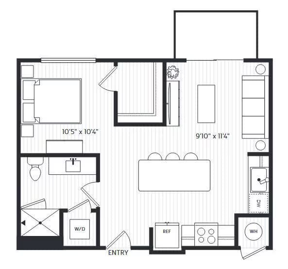 Unit 2201 1140 floor plan