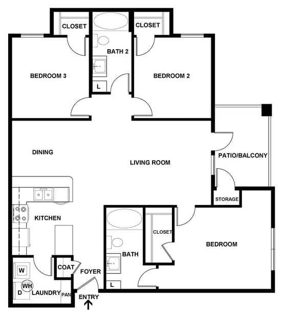 Unit 1411 1221 floor plan