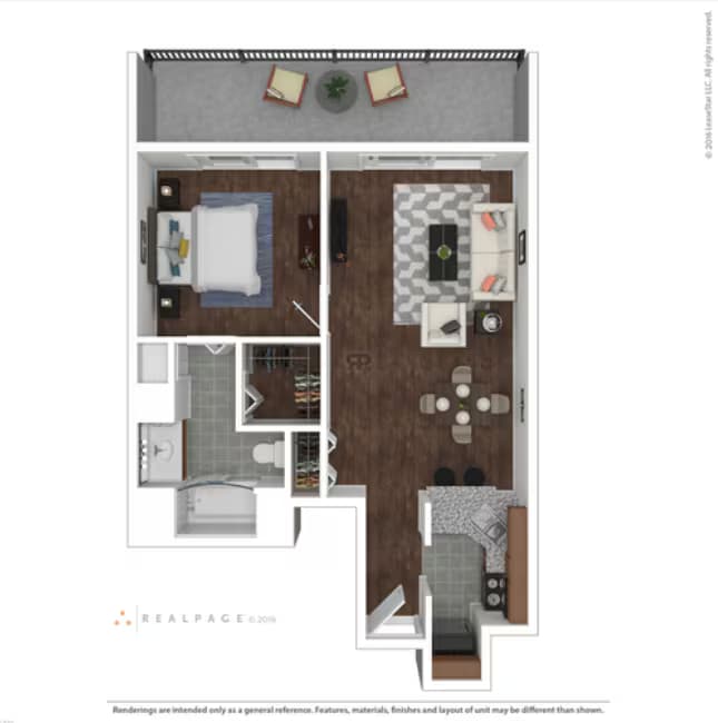 1 Bed • 1 Bath 3049 floor plan