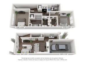 B2 Duplex 601 floor plan