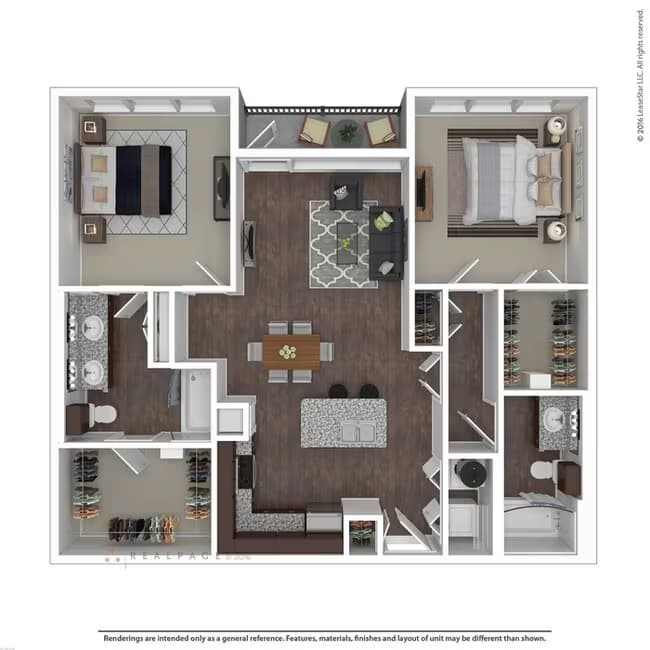 2 Beds • 2 Bath B-B237 floor plan