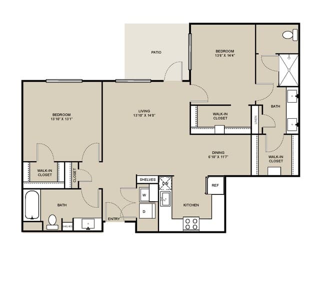 Unit 1440 1440 floor plan