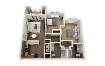 B2 1-201 floor plan