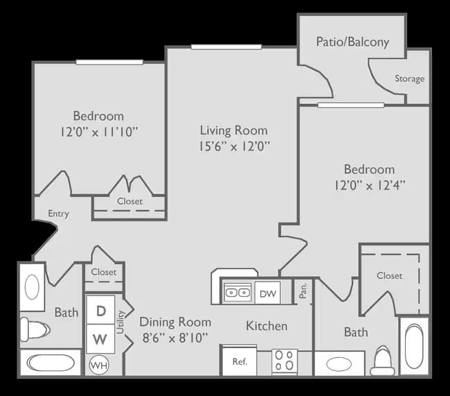 Unit 15105 15204 floor plan