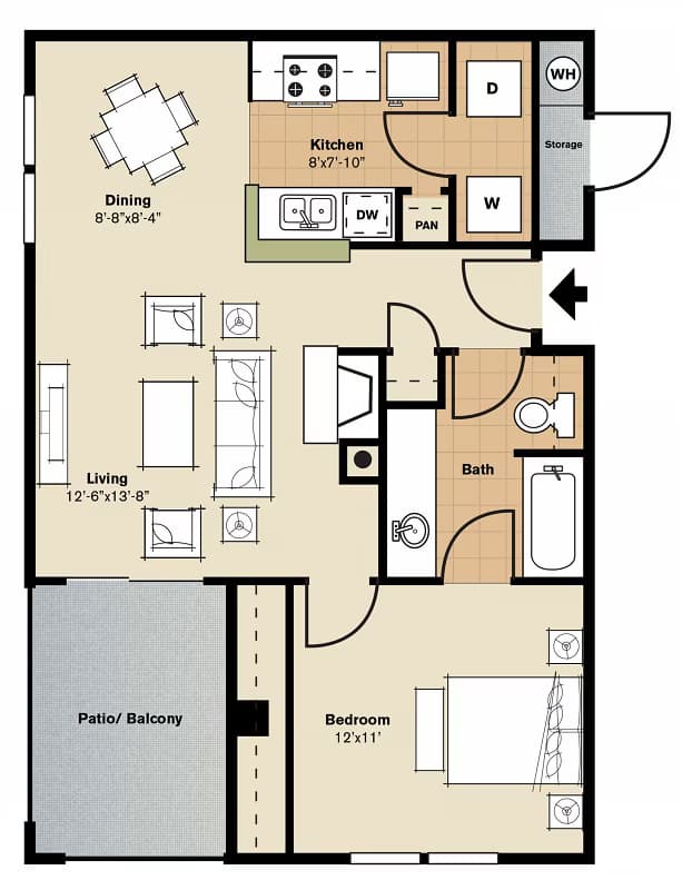 Unit 1223 1223 floor plan