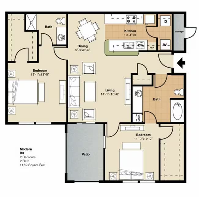 Unit 1936 1936 floor plan