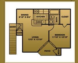 A1 1x1 916 floor plan