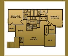 B2 2x2 1506 floor plan