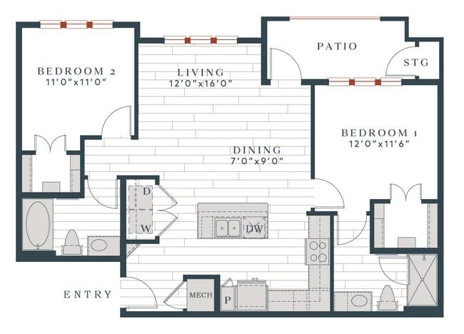 B1-991 012-12205 floor plan