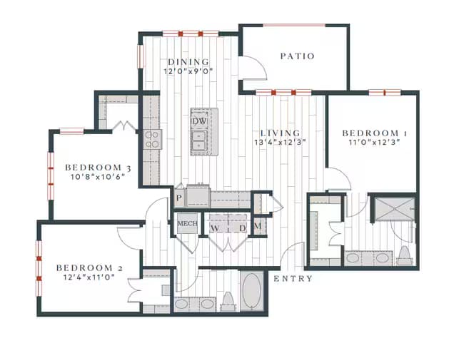 Unit 01105 012-12109 floor plan