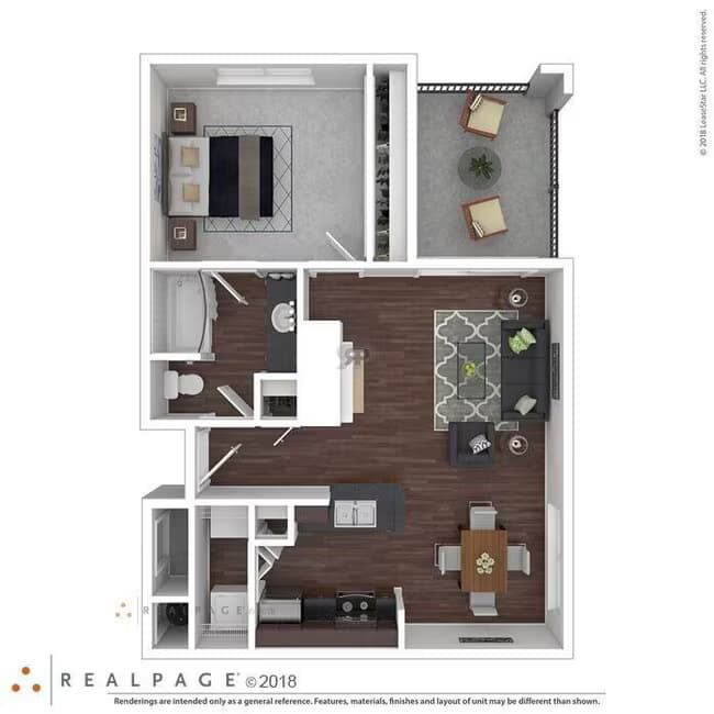 A1 1x1 Renovated 219 floor plan