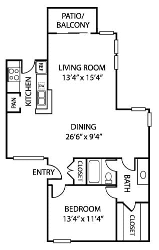 Unit 349A 349A floor plan