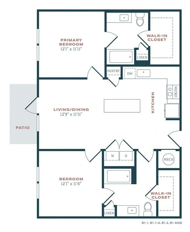 Unit 10205 14104 floor plan