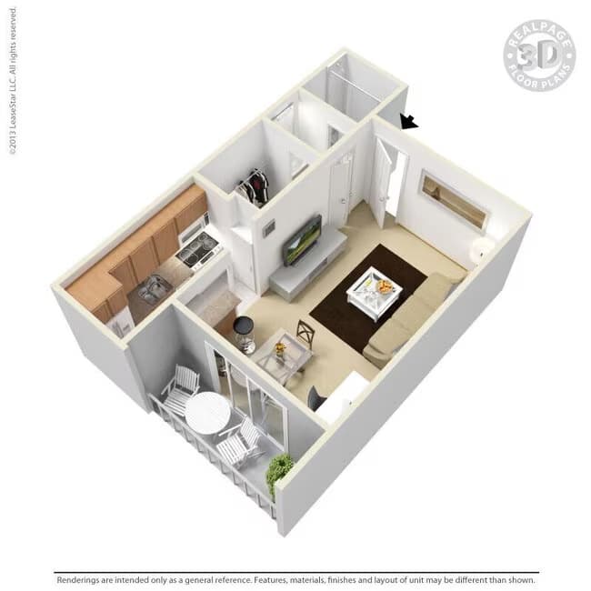 Studio • 1 Bath 3321 floor plan